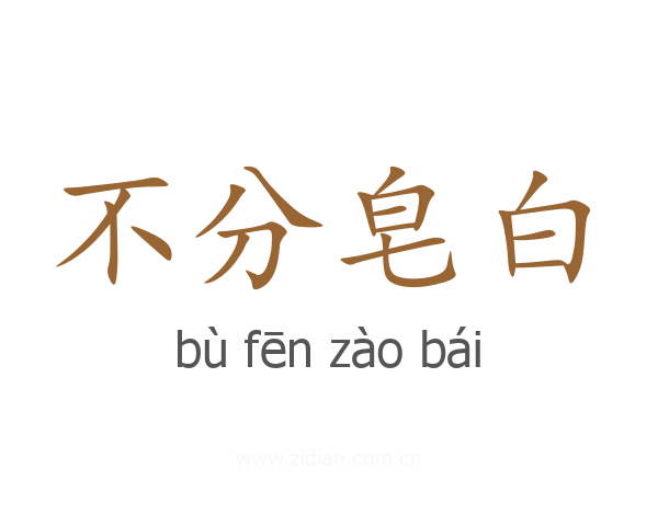 不分皂白
