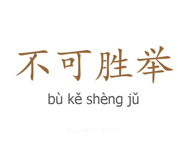 不可胜举