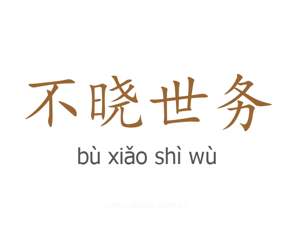 不晓世务