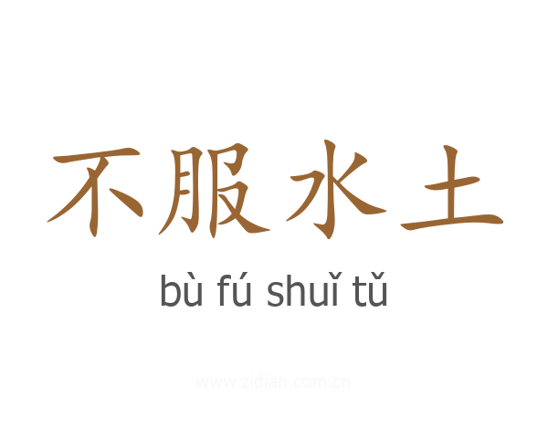不服水土
