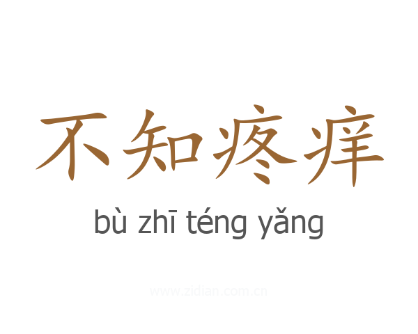 不知疼痒