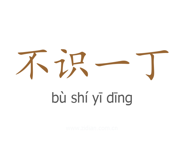 不识一丁