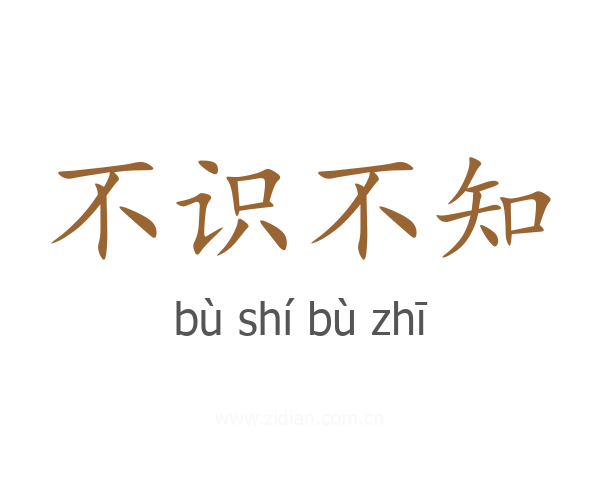 不识不知