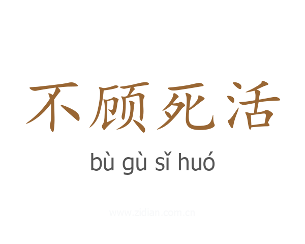 不顾死活