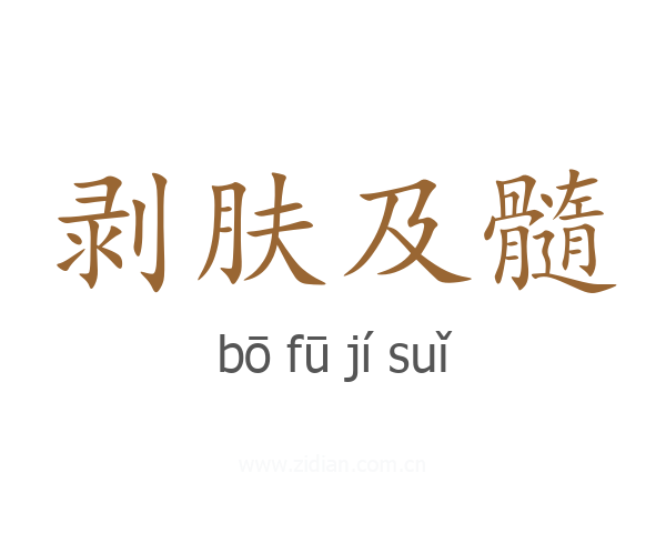 剥肤及髓