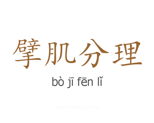 擘肌分理
