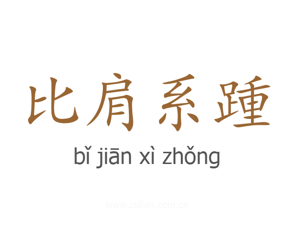 比肩系踵