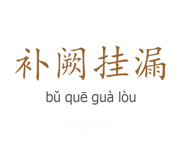 补阙挂漏