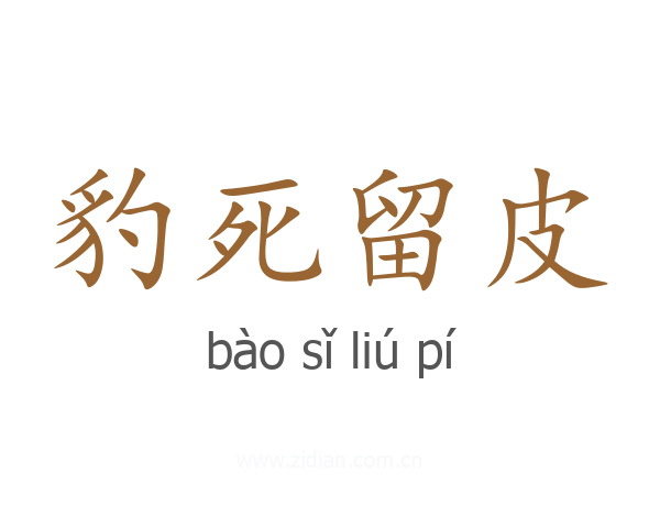 豹死留皮