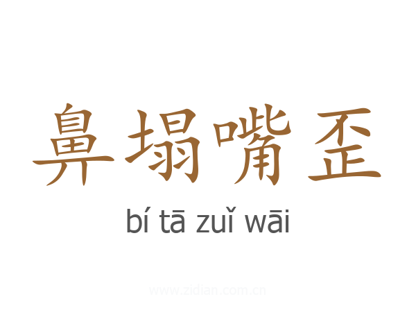 鼻塌嘴歪