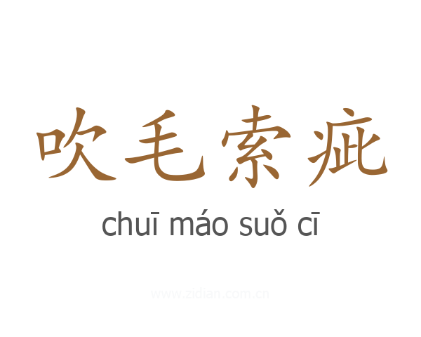 吹毛索疵
