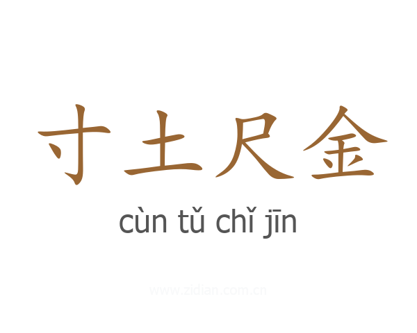 寸土尺金