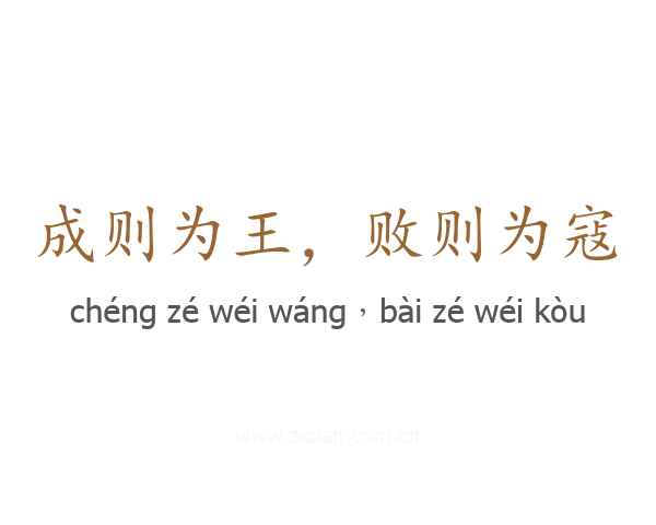 成则为王,败则为寇