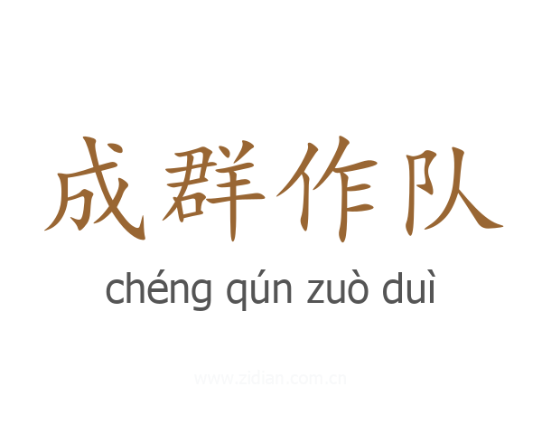 成群作队