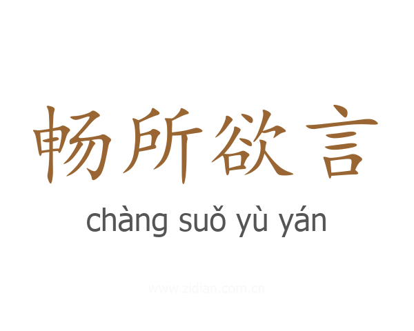 畅所欲言