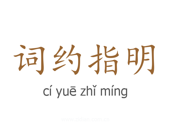 词约指明