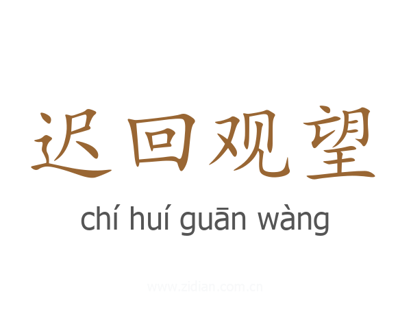 迟回观望