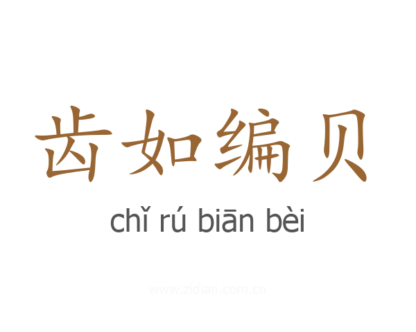 齿如编贝