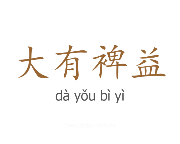 大有裨益