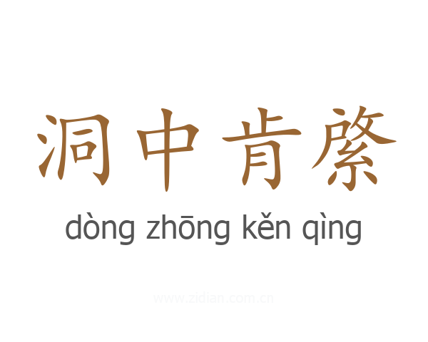 洞中肯綮