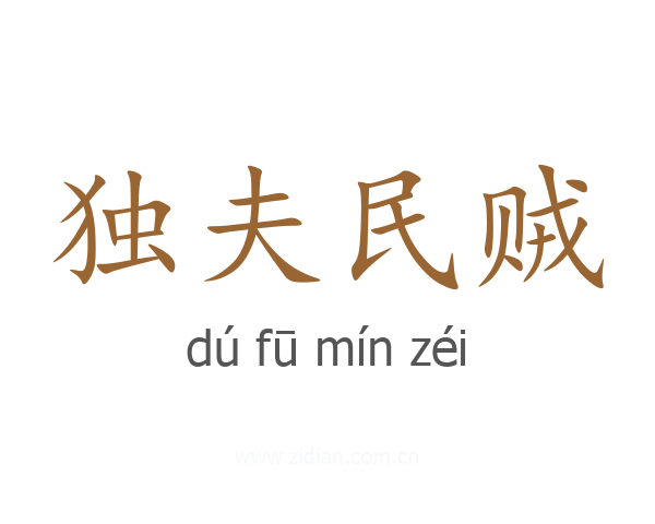 独夫民贼