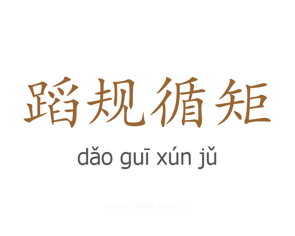 蹈规循矩