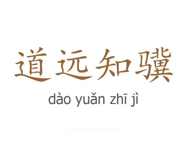 道远知骥