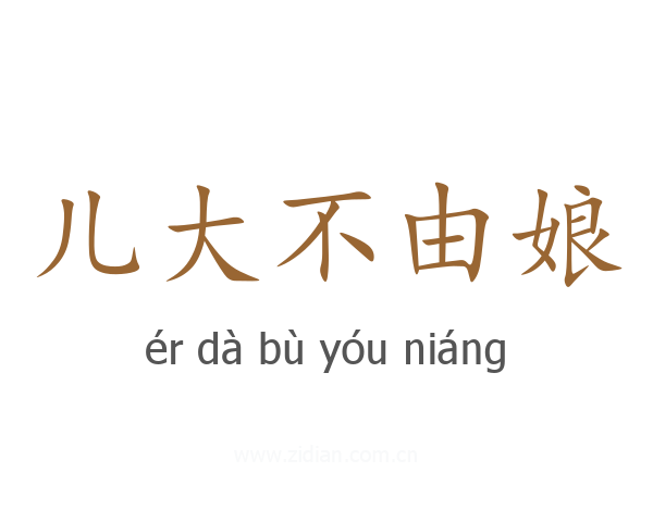 儿大不由娘