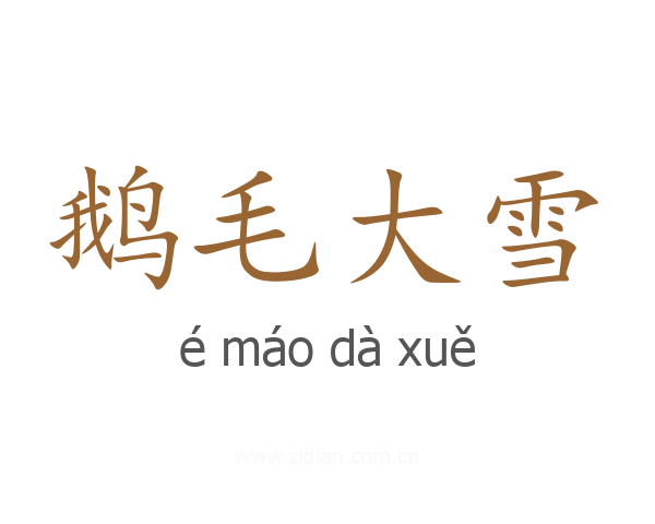 鹅毛大雪