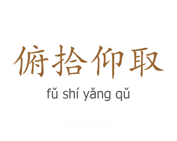 俯拾仰取
