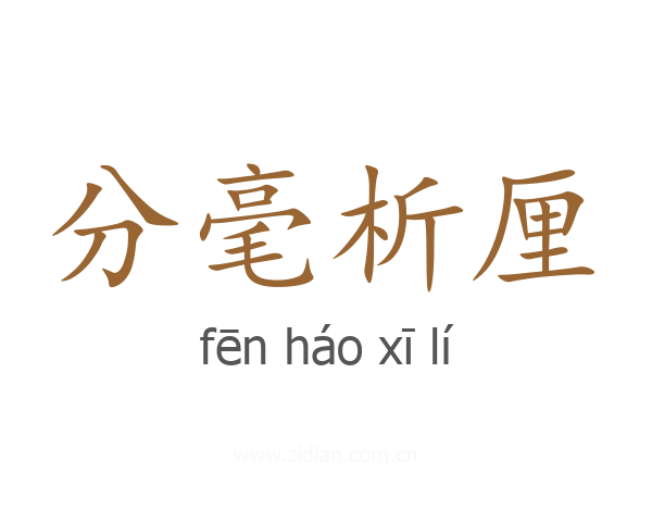 分毫析厘