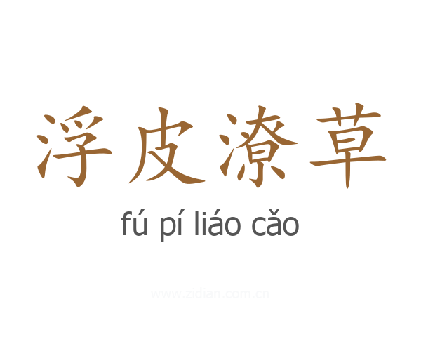 浮皮潦草