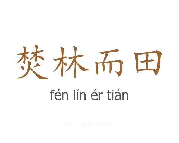 焚林而田