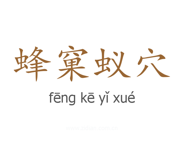 蜂窠蚁穴