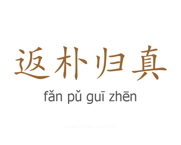 返朴归真