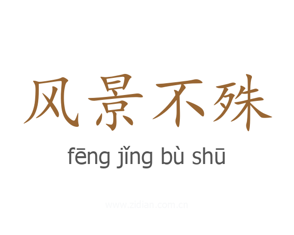 风景不殊