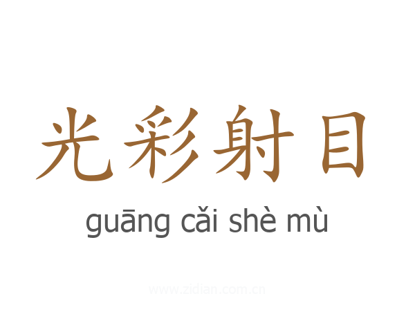 光彩射目
