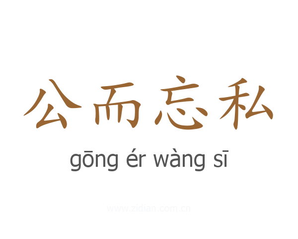 公而忘私