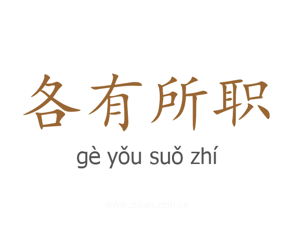各有所职