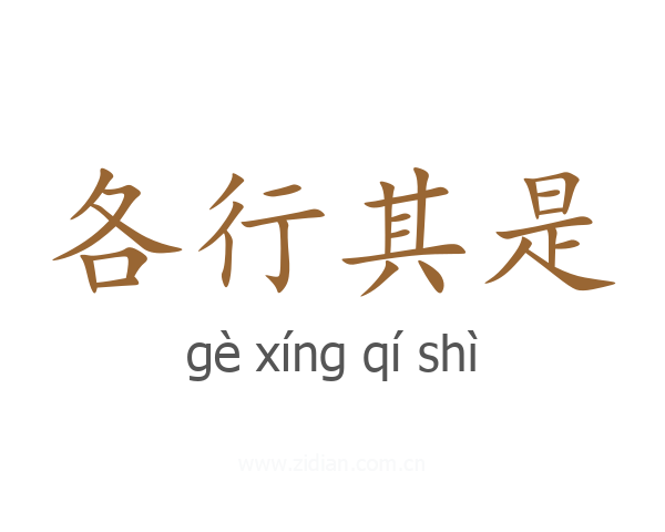 各行其是