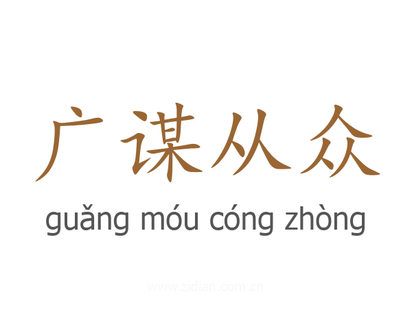 广谋从众