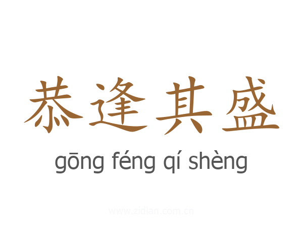 恭逢其盛