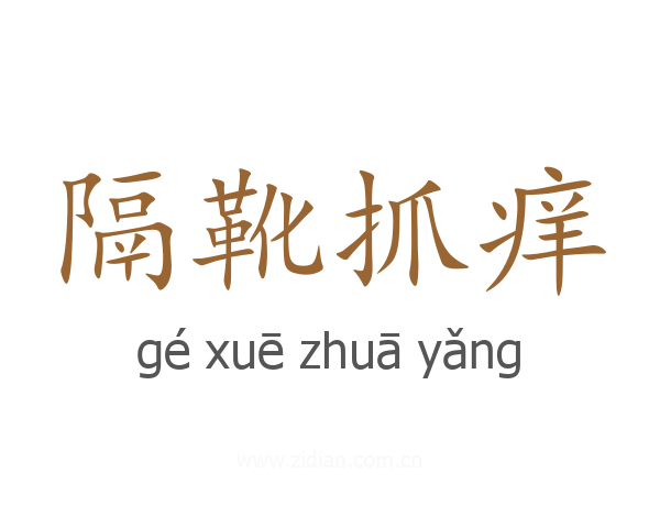 隔靴抓痒