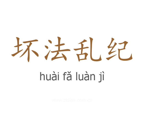 坏法乱纪