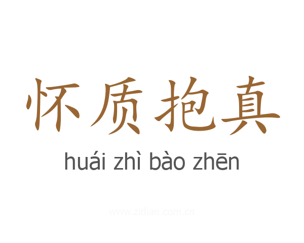 怀质抱真