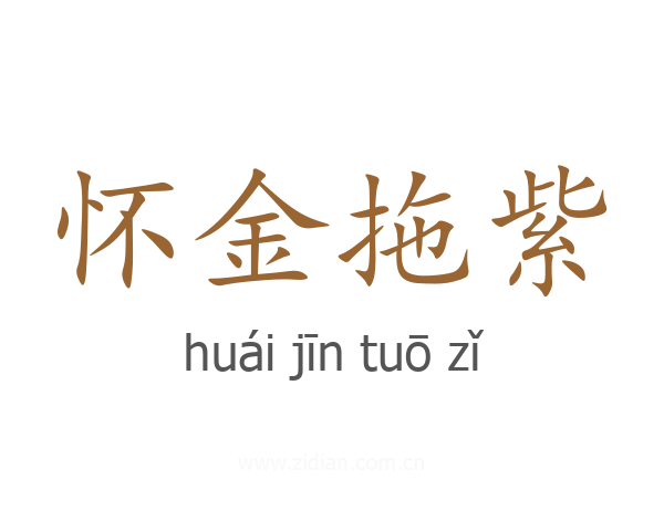 怀金拖紫