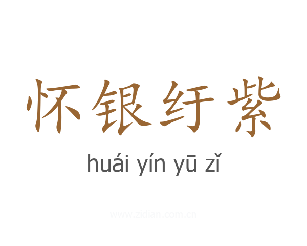 怀银纡紫