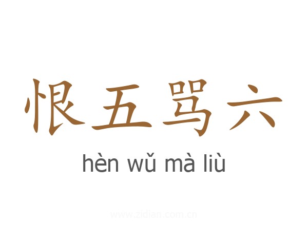 恨五骂六