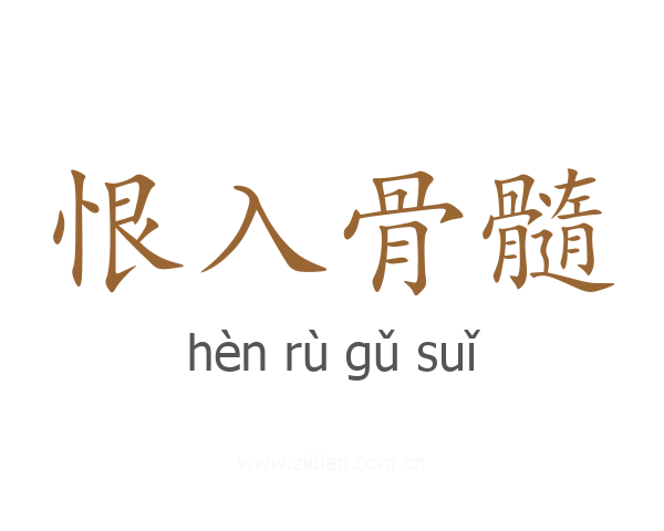 恨入骨髓