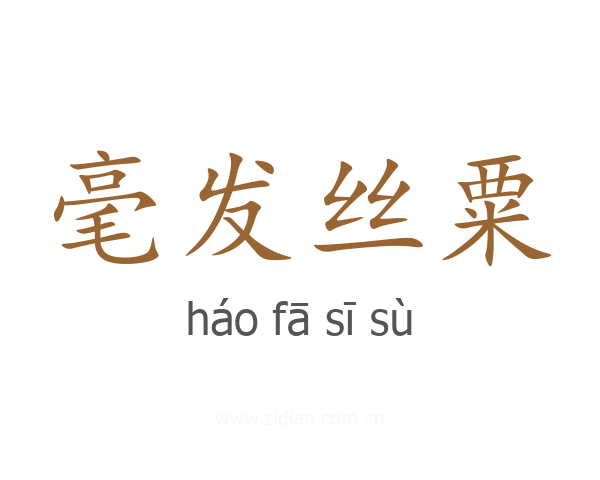 毫发丝粟